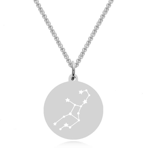 Sternbild Jungfrau Sternzeichen Kette mit Gravur aus Edelstahl